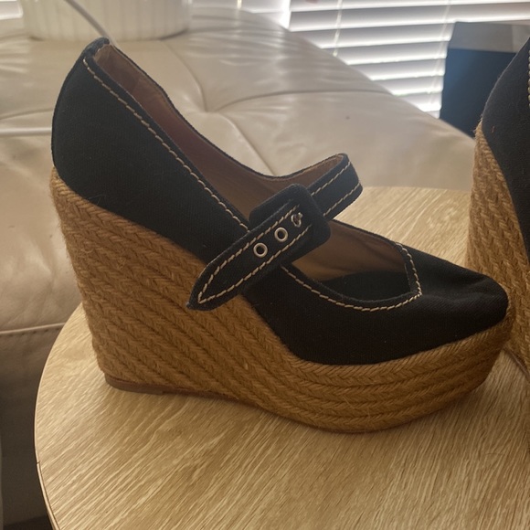 Christian Louboutin Canvas Braided Accents Pumps size 37 - Picture 5 of 6